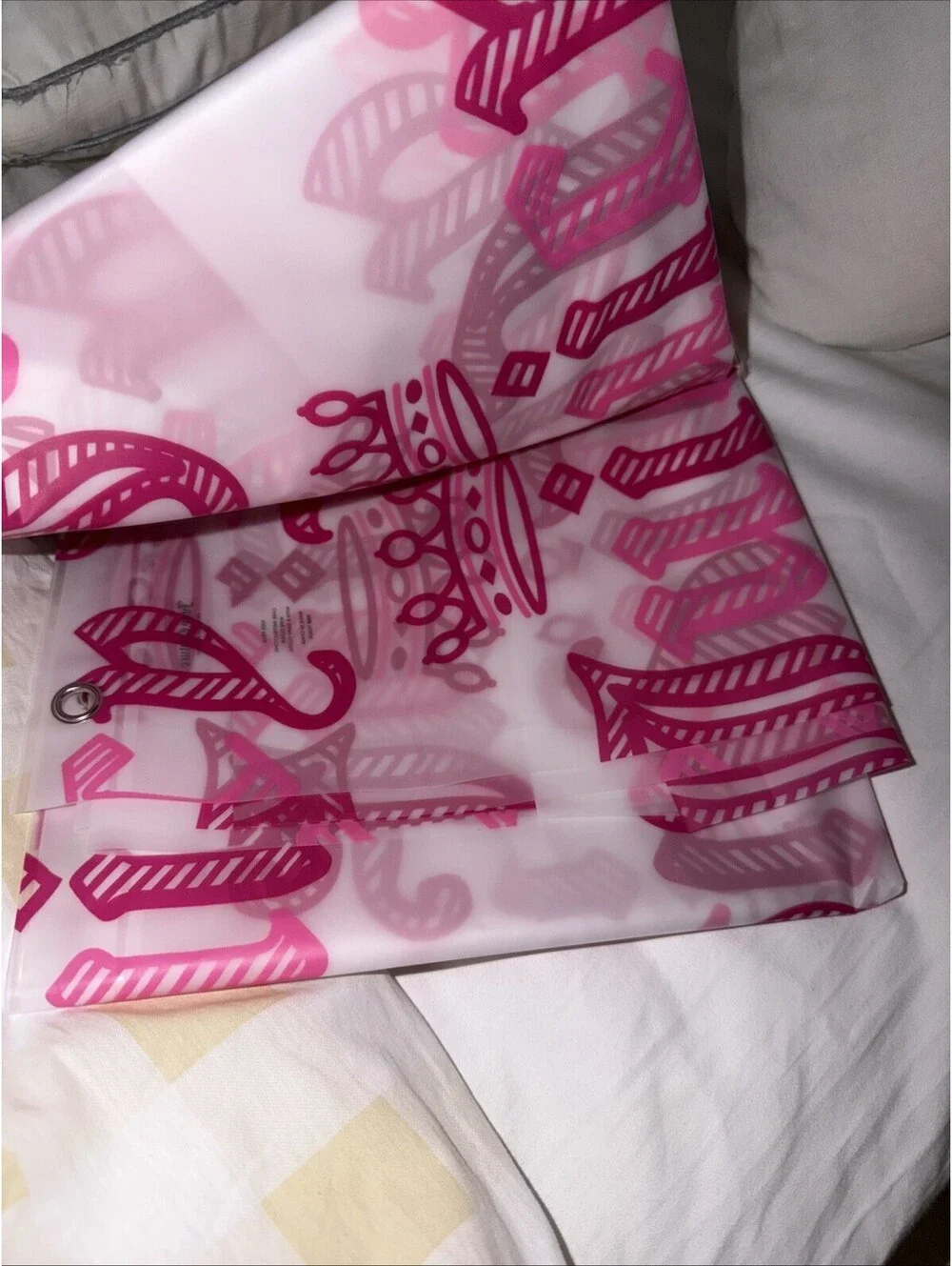 Juicy Couture Pink crown Juicy Shower Curtain PEVA 70x72 Y2K Bathroom NWT